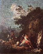 ZUCCARELLI  Francesco Landscape with a Rider oil painting artist